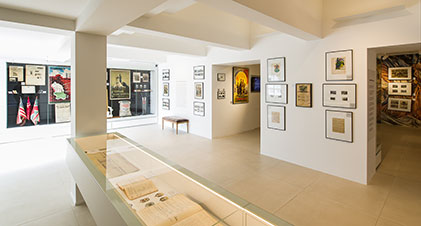 Photo panoramique de l'exposition Champagne et Guerres. La Marne au cœur de la tourmente