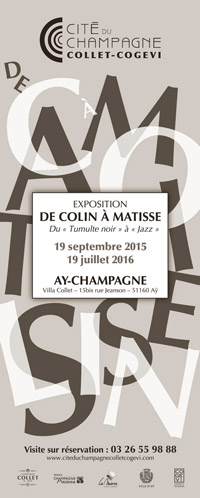 Affiche de l'exposition de Colin à Matisse