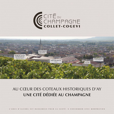 Couverture de la brochure institutionnelle de la Cité du Champagne Collet-Cogevi