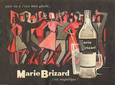 Affiche Marie Brizard 1958